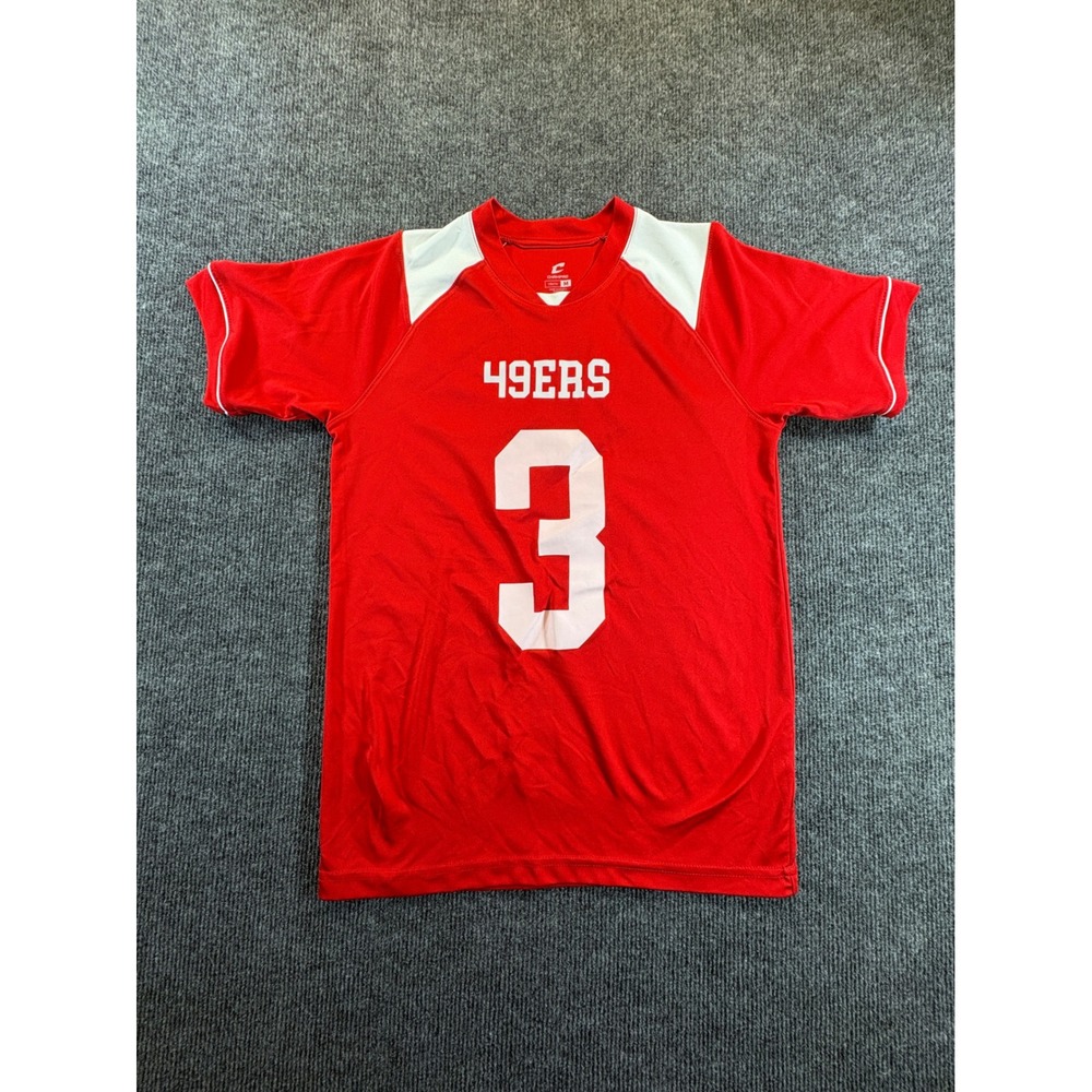 Champro 49ers Youth Jersey Red White Number 3 Short Sleeve Football Shirt Size M